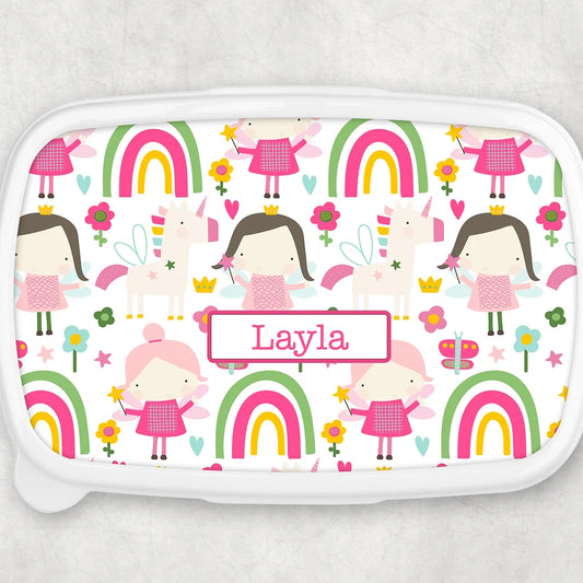 Personalised lunch / Snack Box - Fairy Theme