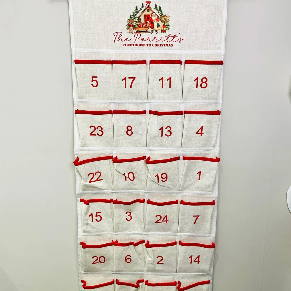 Personalised christmas countdown calender