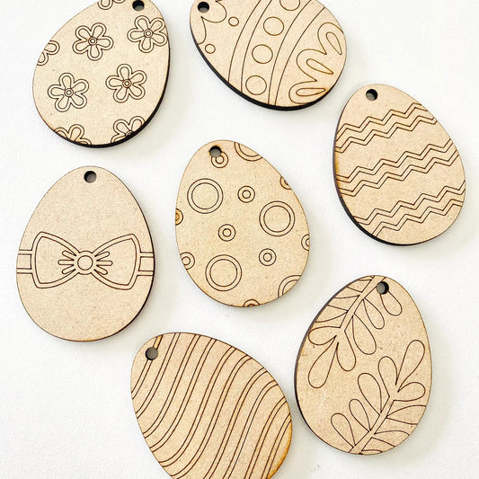 Colour/ Paint your own easter egg decorations Set of 7