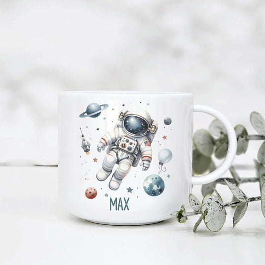 Personalised Space Theme Childrens 6oz Mug - Unbreakable