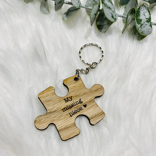 My missing piece Puzzle Piece Key chain - Valentines anniversary gift
