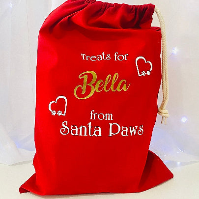 Personalised Pet Gift Bag - Christmas treat Bag - Pet gift bag