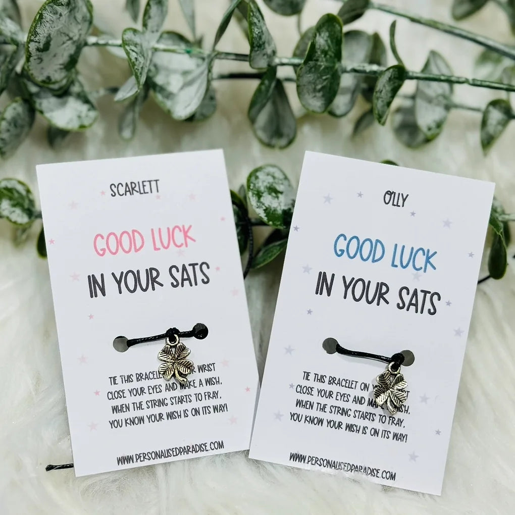 Good luck in your exams corded bracelet