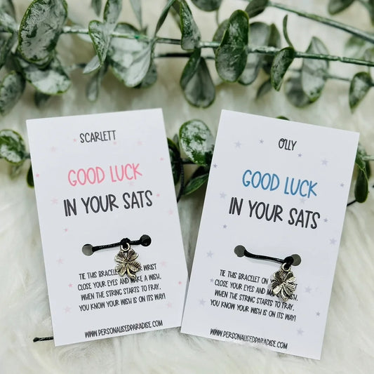 Good luck in your exams corded bracelet