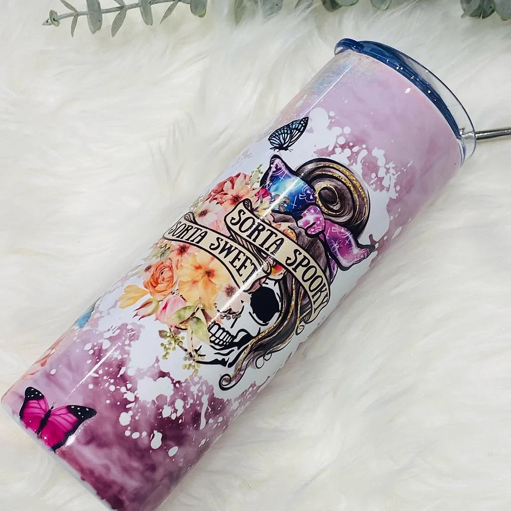 Sorta spooky sorta sweet Halloween insulated tumbler