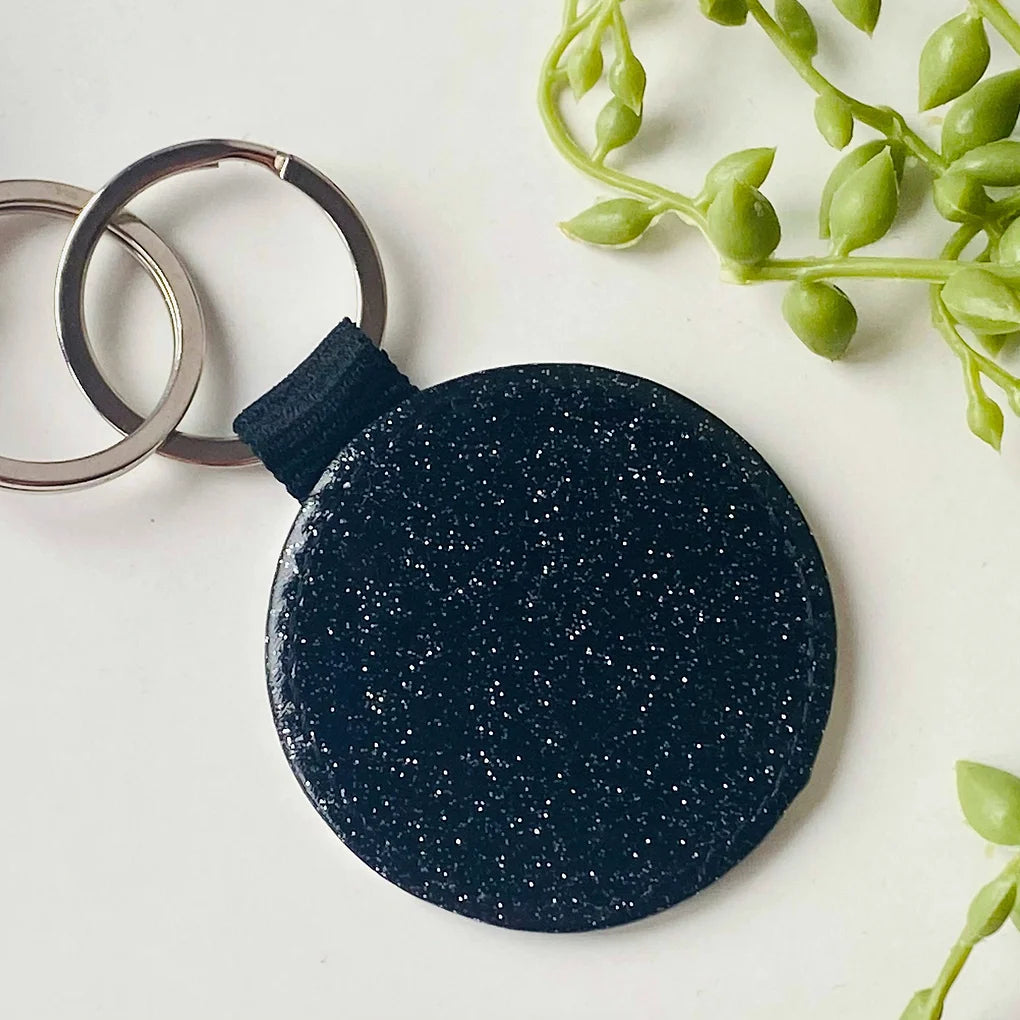 Personalised PU leather photo keyring