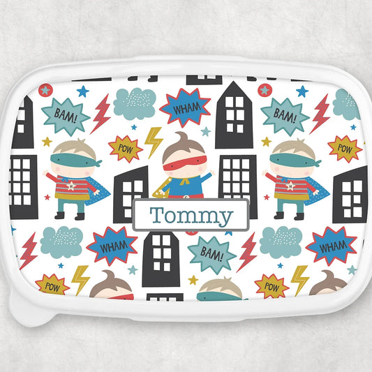 Personalised lunch / Snack Box - Super Hero Theme