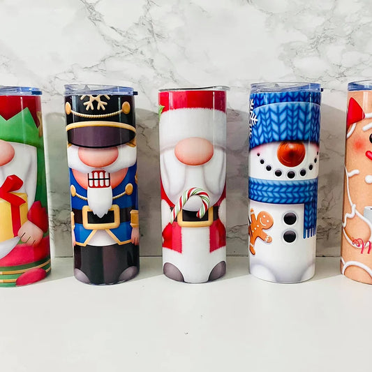 Festive 20oz Insulated Tumbler - Travel Cup -