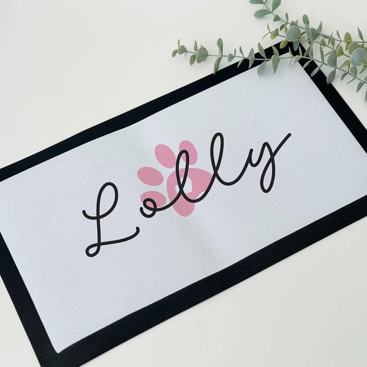 Personalised Pet/Dog  Food and water bowl Mat