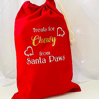 Personalised Pet Gift Bag - Christmas treat Bag - Pet gift bag