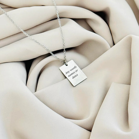 Personalised Engraved Tag Necklace