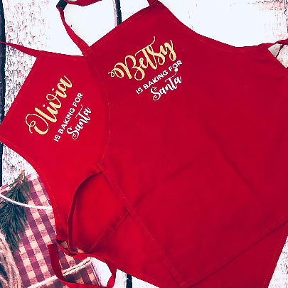 JUNIOR 7-10 YEARS Personalised Apron - childrens - Christmas Apron