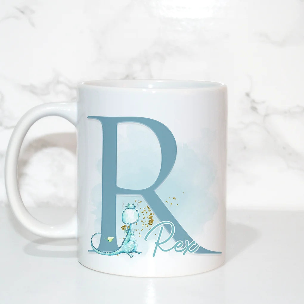 Personalised Mug - Dino Initial Design