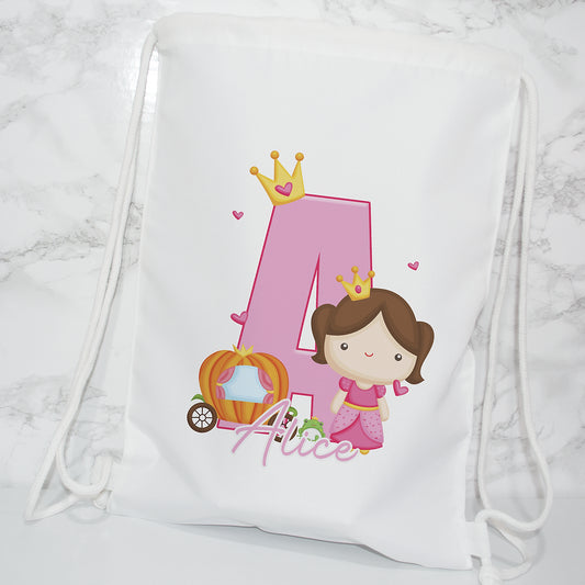 Personalised drawstring bag - Princess theme