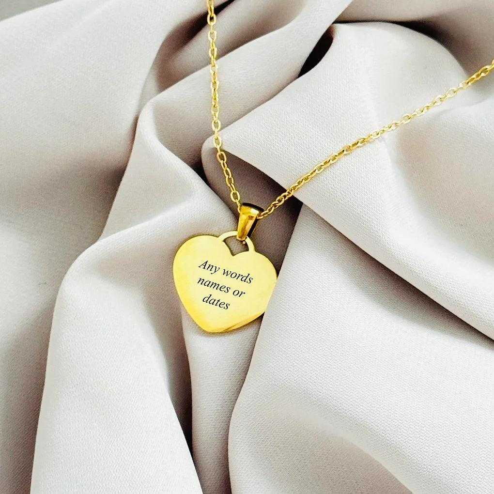 Personalised Engraved Heart Necklace