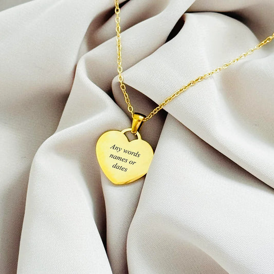 Personalised Engraved Heart Necklace