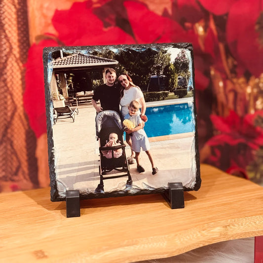 Personalised photo slate - approx 15x15cm