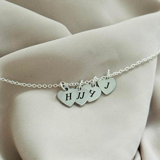 Personalised Initial Heart Charm Necklace