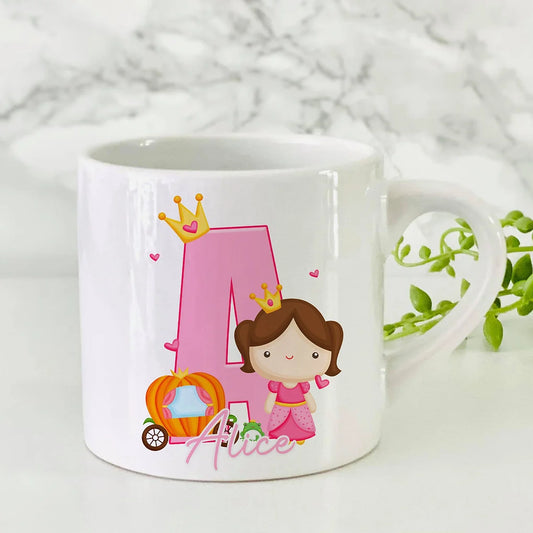 Personalised Childrens Princess theme Mug - 6 OZ Mug -
