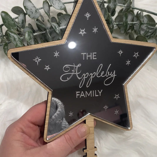 Personalised christmas tree topper