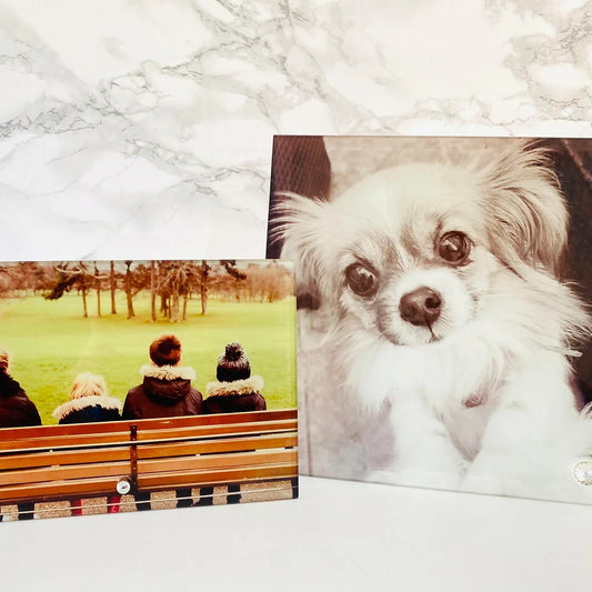 Personalised Photo 7" x 5" Toughened Glass Frame - Landscape