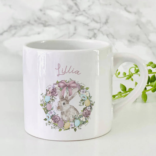 Personalised Childrens Easter Mug - 6 OZ Mug - pink