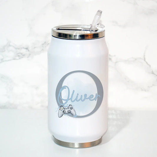 Personalised Gamer Can Style Bottle tumbler.