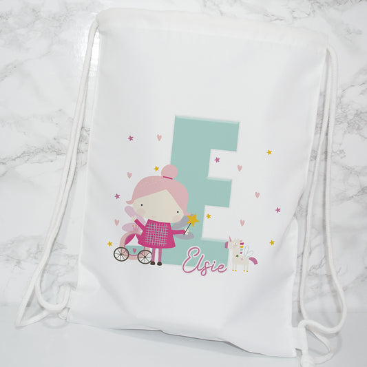 Personalised drawstring bag - Fairy theme