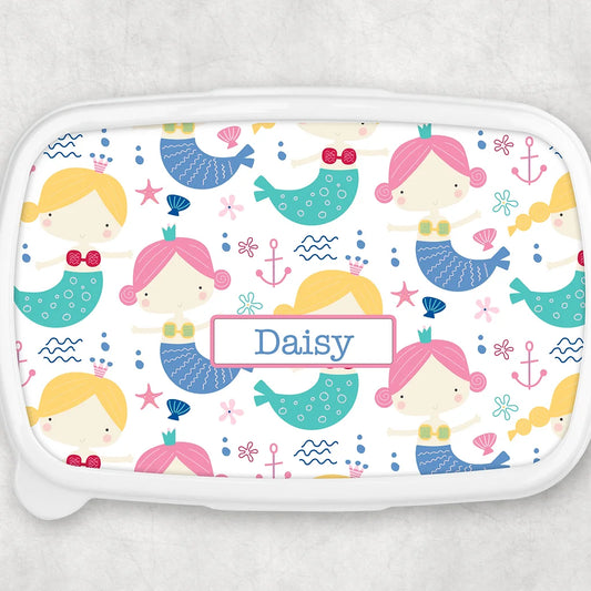 Personalised lunch / Snack Box - Mermaid Theme