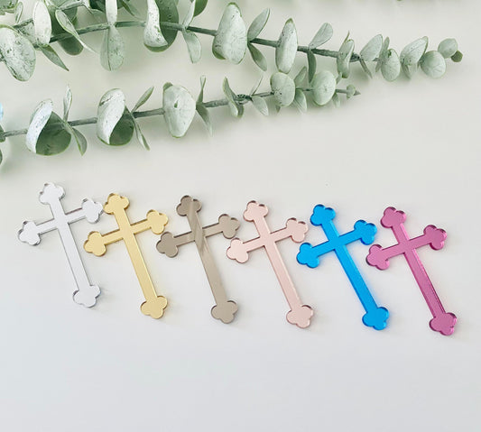 Acrylic Cross Cake Charm - Topper - Cupcake Topper - Baptism - Christening - Holy Communion