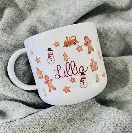 Personalised Childrens  christmas Mug -  Unbreakable Mug - 6oz Mug - Toddler cup