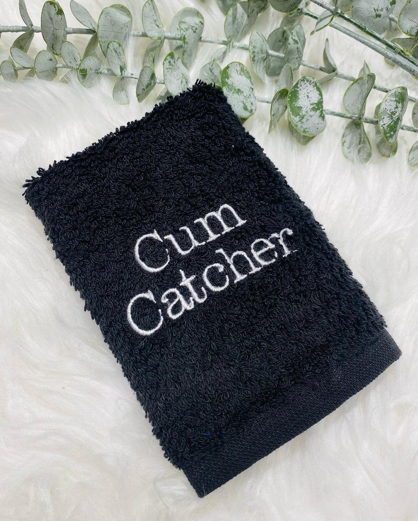 Funny Flannel- Funny Valentines gift - Novelty Flannel wash cloth - willy wipe - vag rag - cum catcher - rude valentines gift