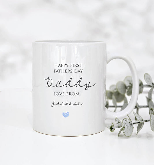Happy First Fathers Day Daddy Personalised Mug - Fathers Day - Personalised Gift