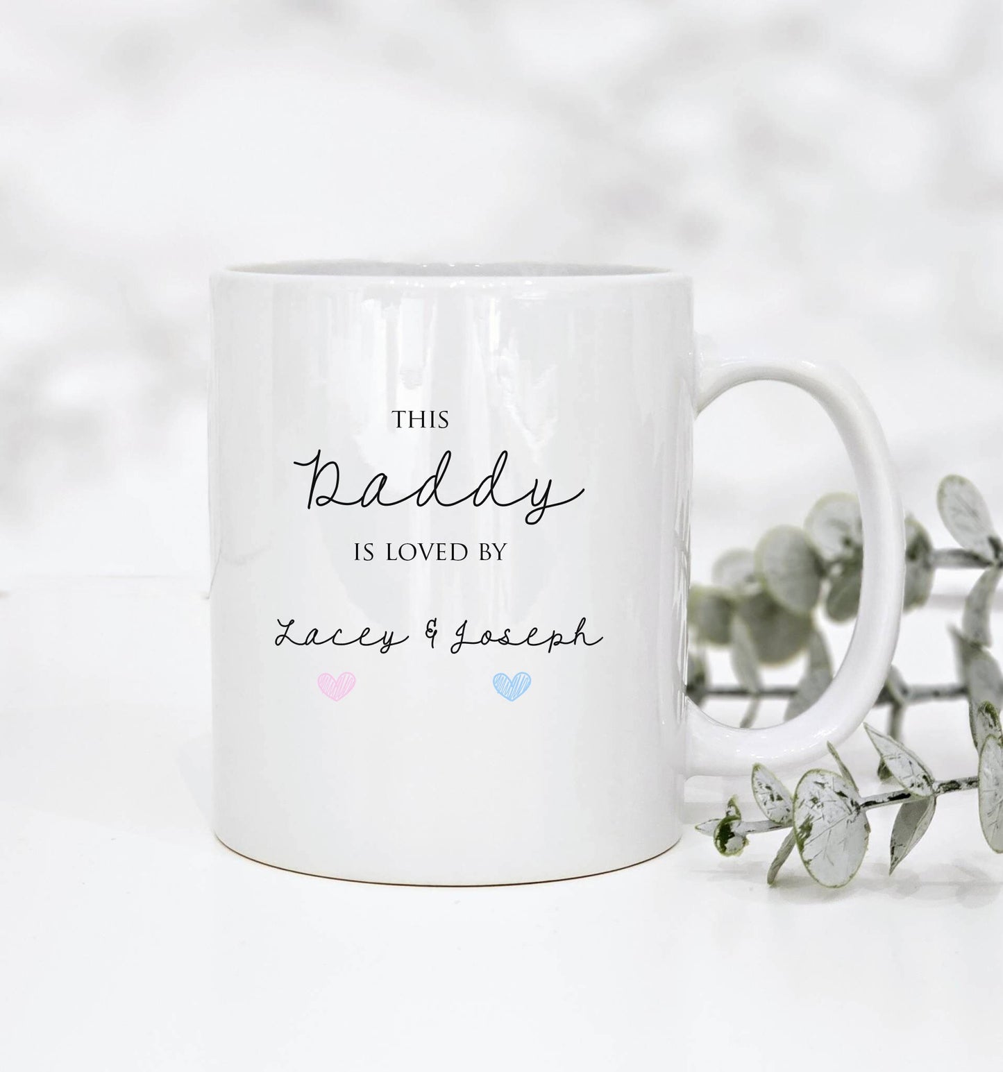 This daddy is loved by  Personalised Mug - Fathers Day - Personalised Gift