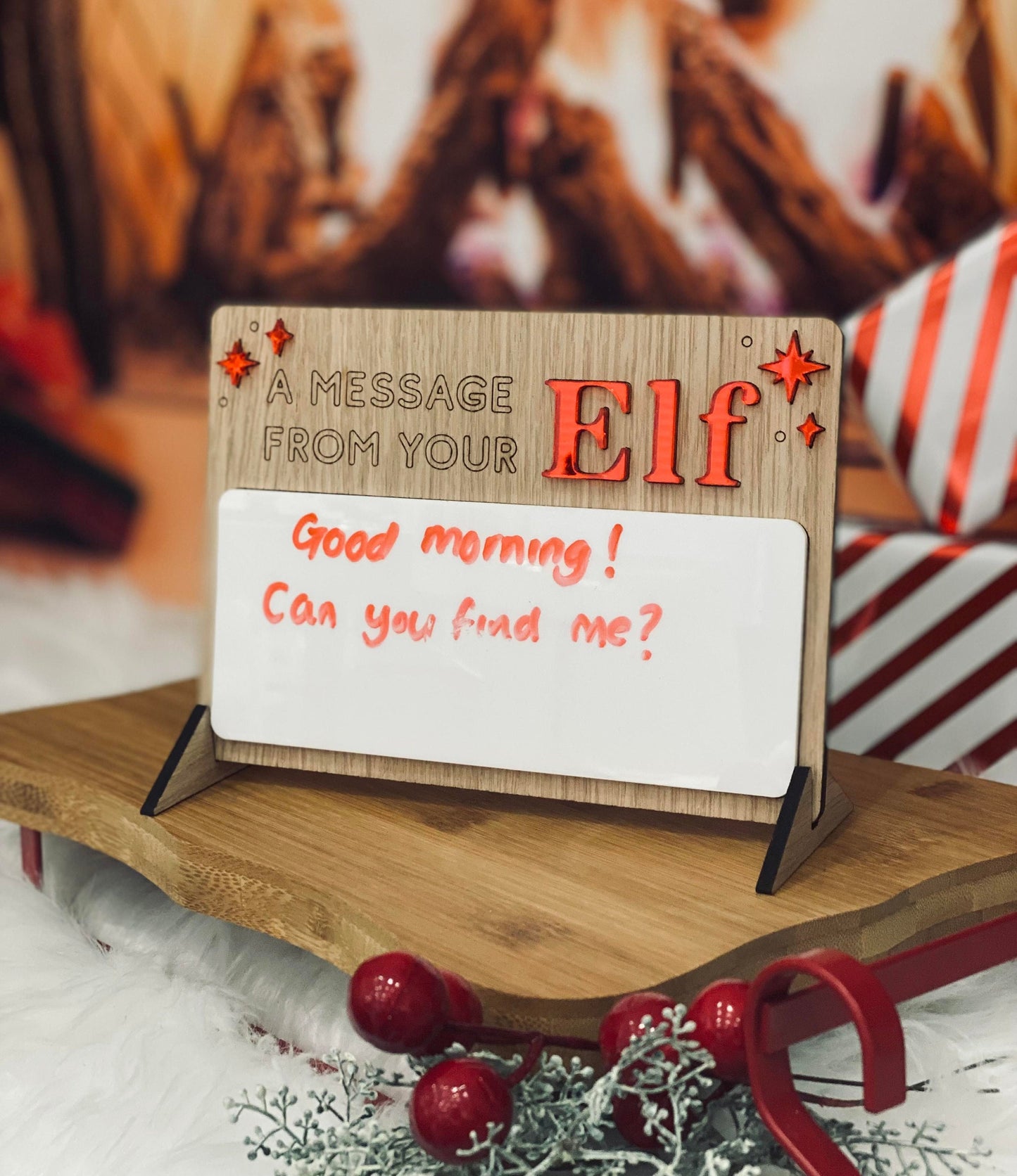 A message from your Elf Christmas sign - Dry Erase Board - Elf Prop