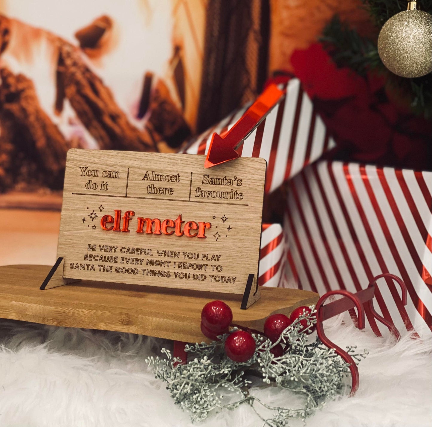 Elf Meter Behaviour Board - Personalised  elf prop -