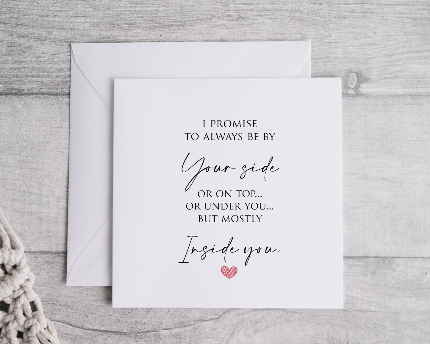 I Promise - Rude/ Funny Valentines  / Anniversary Card